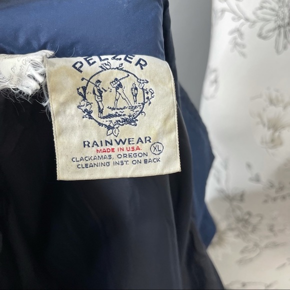 Vintage Water Resistant Nylon Jacket by Pelzer Rainwear Blue sz XL USA - Picture 3 of 3